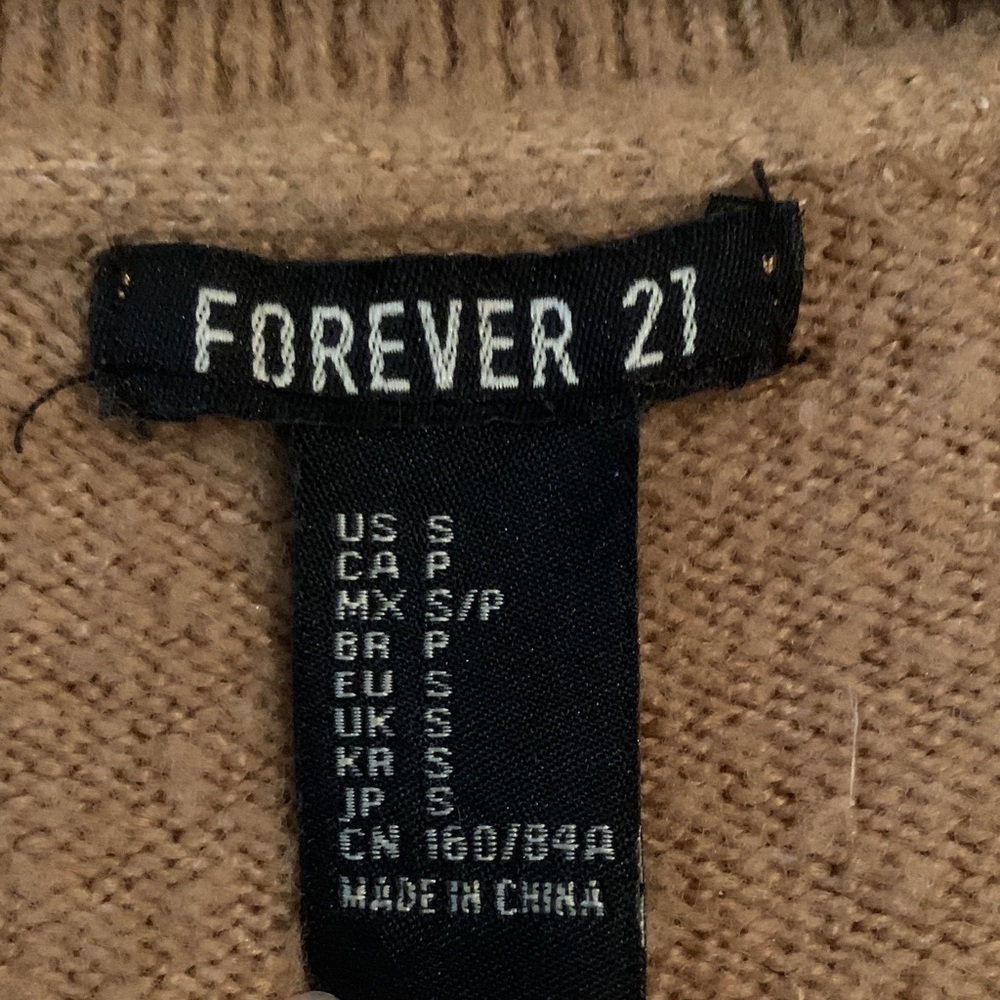 Tan Open Cardigan - Picture 2 of 4